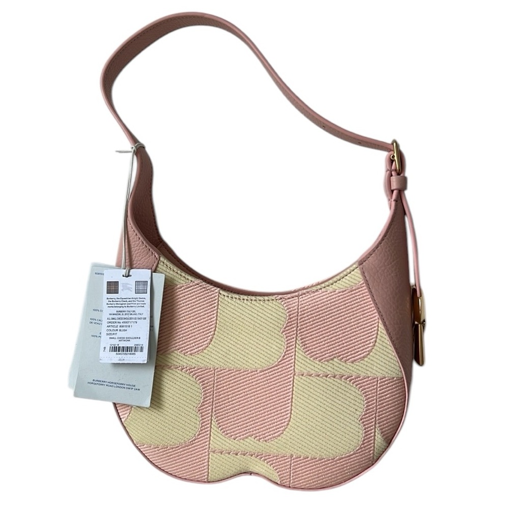 BURBERRY Small Chess Shoulder Bag - Blush/ Serbert - Picture 5 of 16